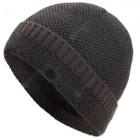 Plus Velvet Knitted Sweater Cap with Buckle for Winter