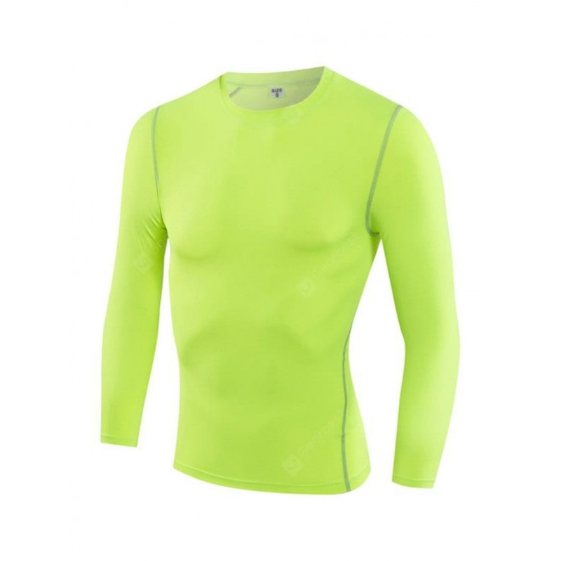 Outdoor Elastic Breathable Running Long Sleeves Tee for Men