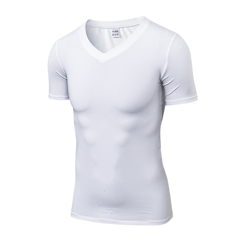 Quick Dry Fitness Man Gym Costume Training Sports Running Tight T-Shirt