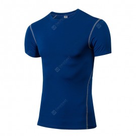 Quick Dry Compression Men Run Shirt Fitness Tight Soccer Jersey Gym Sportswear