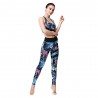 Women  Yoga Set Gym Clothes Sports Suit Trendy Print Sleeveless Two-Piece