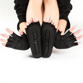 Yoga Socks Gloves Set Non-slip Five Toes
