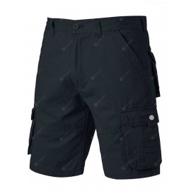 Zipper Fly Applique Pockets Design Cargo Shorts