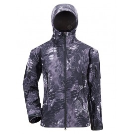 Outdoor Suede Soft Shell Jacket Men Sports Camouflage Plus Velvet