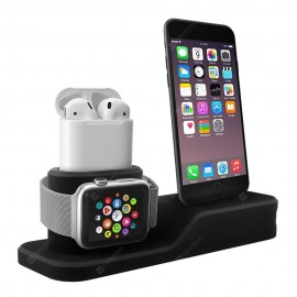 Silicone 3 in 1 Charging Stand Holder Dock for iPhone for Apple Watch/ AirPods