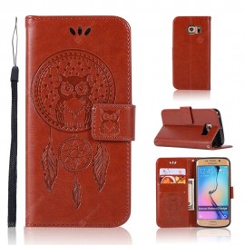 Owl Campanula Fashion Wallet Cover For Samsung Galaxy S7 Edge Phone Bag With Stand PU Extravagant Flip Leather Case