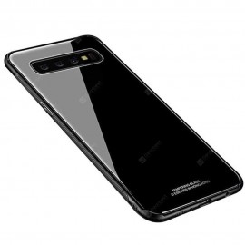TPU Edge Hard Tempered Glass Back Cover for Samsung Galaxy S10 Plus