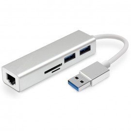 USB3.0 to 2 x USB3.0 Port / RJ45 Converter / TF SD Card Reader