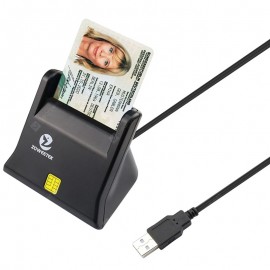 Zoweetek ZW - 12026 - 3  EMV USB Smart Card Reader Writer DOD Military USB Common Access CAC Smart Card Reader ISO7816