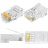 RJ45 Network Connector 8P8C Modular Ethernet Cable Head Plug Gold