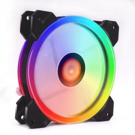 Wireless RGB LED Light 12cm Computer PC Case Cooling Fan CPU Cooler