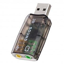 USB 5.1 Independent Analog 3D Sound Card Adapters 3.5mm Audio