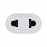 US To EU Plug White Travel Power Plug Adapter Converter Plug