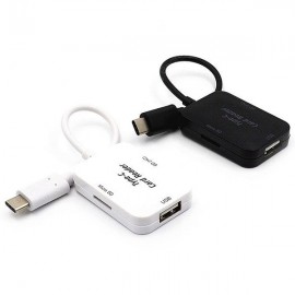 USB3.1 Type-C to USB2.0 + Card Reader SD Card / Micro SD Card Adapter