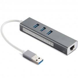 USB 3.0 3 Ports Hub with Gigabit Ethernet Adapter