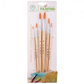 Professional Hardwood Acrylic Painting Brush 6PCS