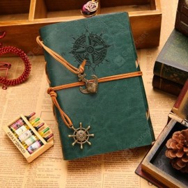 Retro Luxurious Pirate Style Leather Cover Paper Notepad
