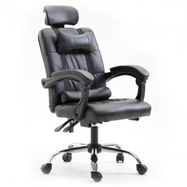 Office Gaming Massage Chair Ergonomic Computer Chair with Headrest Pillow