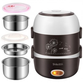Three-layer Pluggable Insulation Mini Rice Cooker Electric Lunch Box