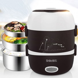 Three-layer Pluggable Insulation Mini Rice Cooker Electric Lunch Box
