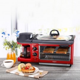 Three-in-one Breakfast Machine Mufti-function for Home Coffee Oven Teppanyaki