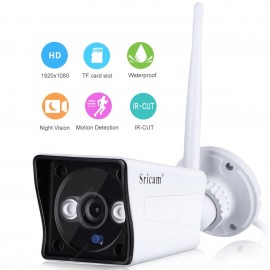 Sricam IP Camera  1080P H.264 Wifi Megapixel Wireless CCTV Security IP Camera TF Slot AU White