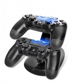 PS4 Controller Charger, Dual USB Charging Docking Station Stand with LED Lights