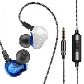 QKZ CK9 3.5mm In-ear Dual Dynamic Unit Earbuds HiFi Earphone