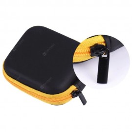 Portable  Zipper Hard Headphones Case PU Leather Earphone Storage Bag