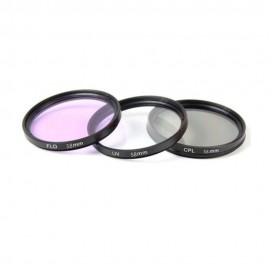 SLR Camera Universal Type 5-in-1 UV Filter + CPL Polarizing + FLD Fluorescent + Lens Hood + Cap 52MM / 58MM