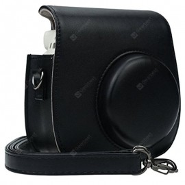 Protective Case for Fujifilm Instax Mini 8 Mini 8+ Mini 9 Instant Camera Premium Vegan Leather Bag Cover with Removable