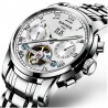 Swiss Solid Stainless Steel Men's Tourbillon Automatic Mechanical Watch