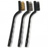 WLXY 3PCS Steel Brass Nylon Bristle Wire Brush For Cleaning