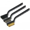 WLXY 3PCS Steel Brass Nylon Bristle Wire Brush For Cleaning