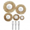 Stainless Steel Wire Brush Copper Woodworking Polishing Grinding Head 8pcs