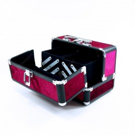 Professional Aluminum Cosmetic Case Portable With Lock Cosmetic Bag Multi-layer Beauty Supplies Kit Large Capacity
