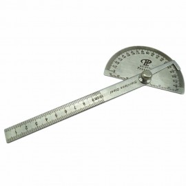 Ruler Protractor Stainless Steel Straighted Ruler and 180 Degree Carpenter 10CM Measuring Angle Meter