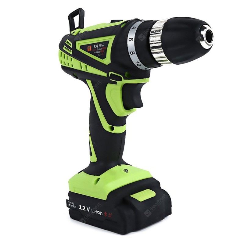 SUNTOL 12V Multi-function Lithium-ion Battery Electric Drill