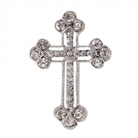 Vintage Crystal cross Brooches Pins for Man Fashion Jewelry Best Gift