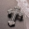Vintage Crystal cross Brooches Pins for Man Fashion Jewelry Best Gift