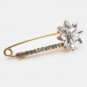 Sparkly Rhinestone Faux Crystal Flower Brooch