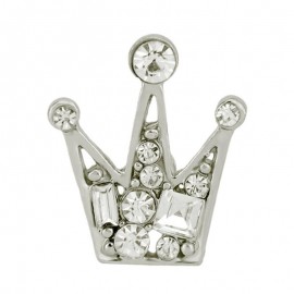Various Faux Diamond Inlay Crown Shape Brooch Pin