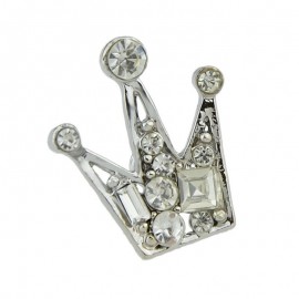 Various Faux Diamond Inlay Crown Shape Brooch Pin