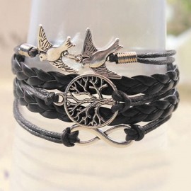Retro Handmade Weaved Bird Decorated Bracelet