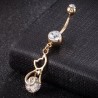 Personalized Pussy Cat CZ Navel Ring P0180