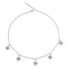 Simple Flash Drill Eight-pointed Star Clavicle Chain