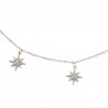 Simple Flash Drill Eight-pointed Star Clavicle Chain