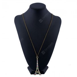 Rhinestone Eiffel Tower Sweater Chain