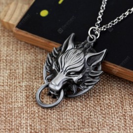 Wolf Head Necklace Retro Exaggerated Pendant Sweater Chain