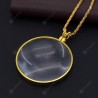 Retro Round Magnifying Glass Necklace Reading Newspaper Hanging Pendant